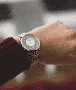 Golden Watch with Diamond-Studded Face