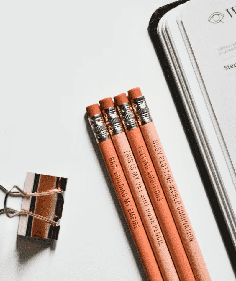 Motivational Burst Orange Pencils