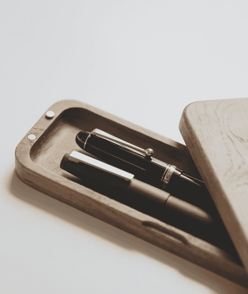 Rustic Wooden Pen Tray