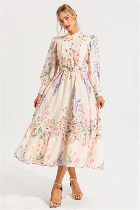 Floral A-Line Midi