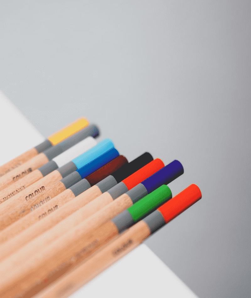 Vibrant Set of 12 Colored Pencils