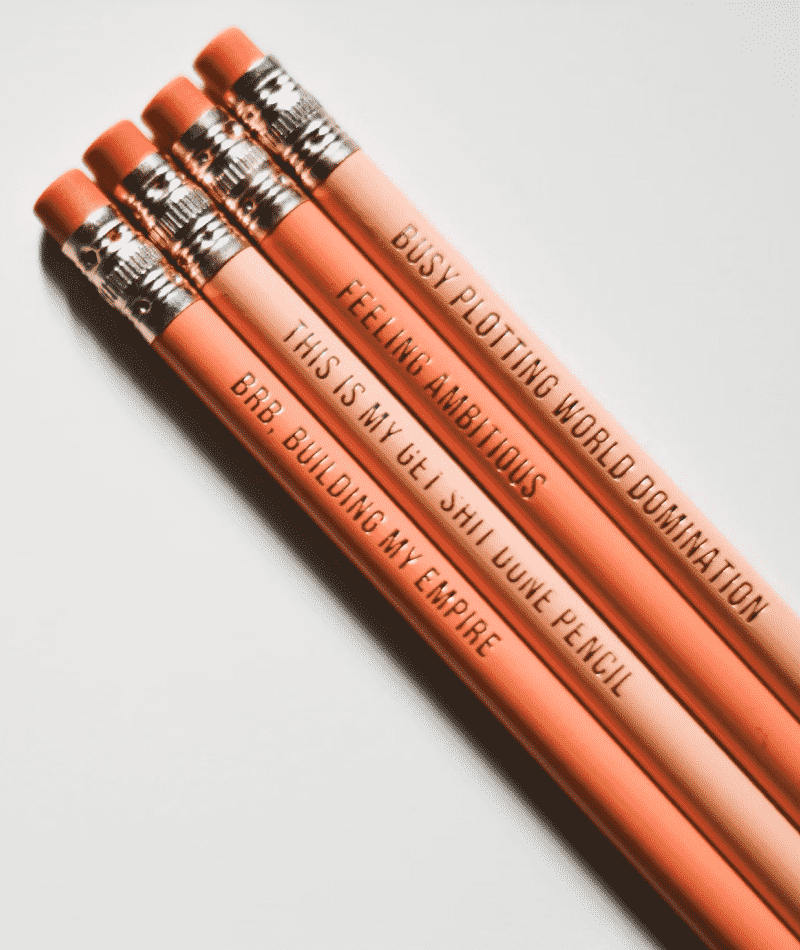 Motivational Burst Orange Pencils