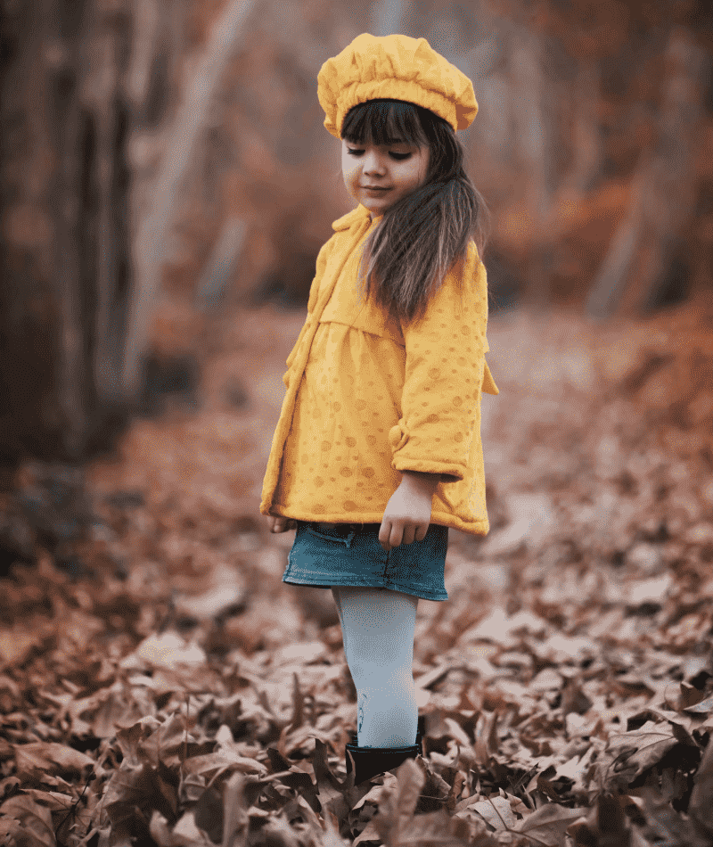 Zesty Orange Kids' Jacket and Hat Set