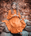 Sunshine Glow Kids' Orange Dress