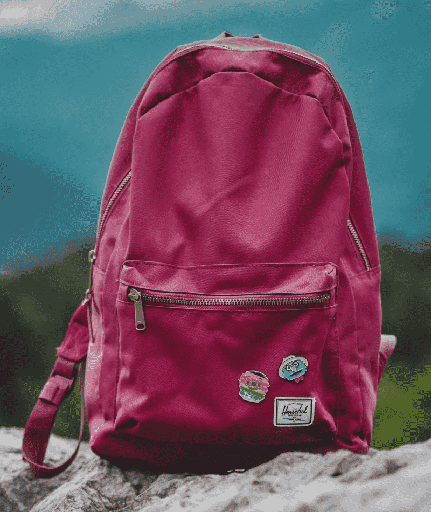 [BP9001-MAR] Maroon Canvas Backpack