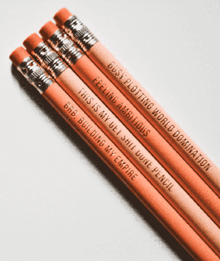[CP4001-MOT] Motivational Burst Orange Pencils